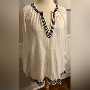 j.crew boho cotton top